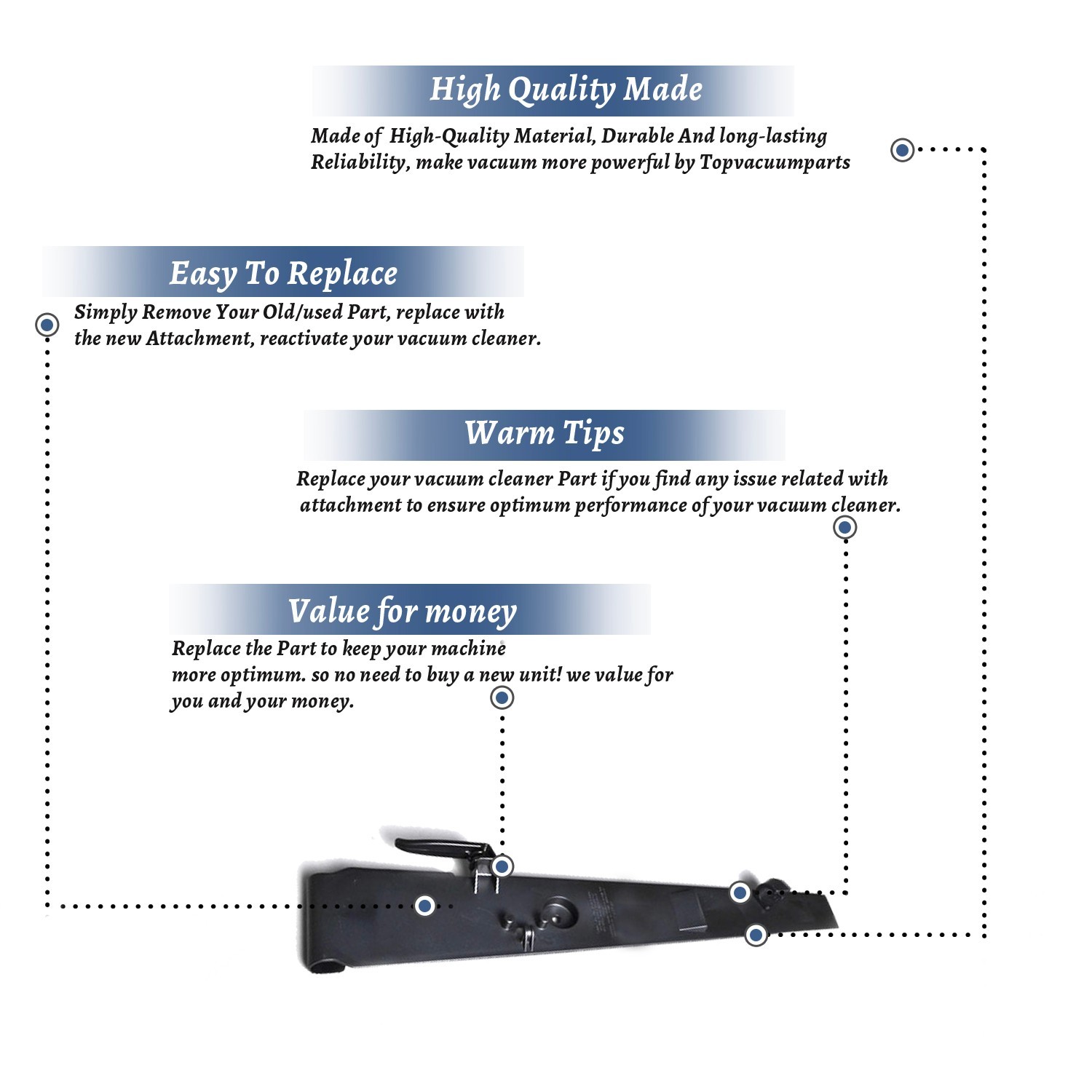 Fits For Kirby Rear Handle Cover For G3, G5, G4, G6, Ultimate G, DE, 673799S