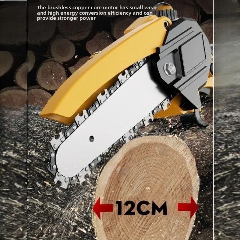 Cordless Pole Saw, Brushless Mini Chainsaw with Pole With 2 Pack 21V Batteries