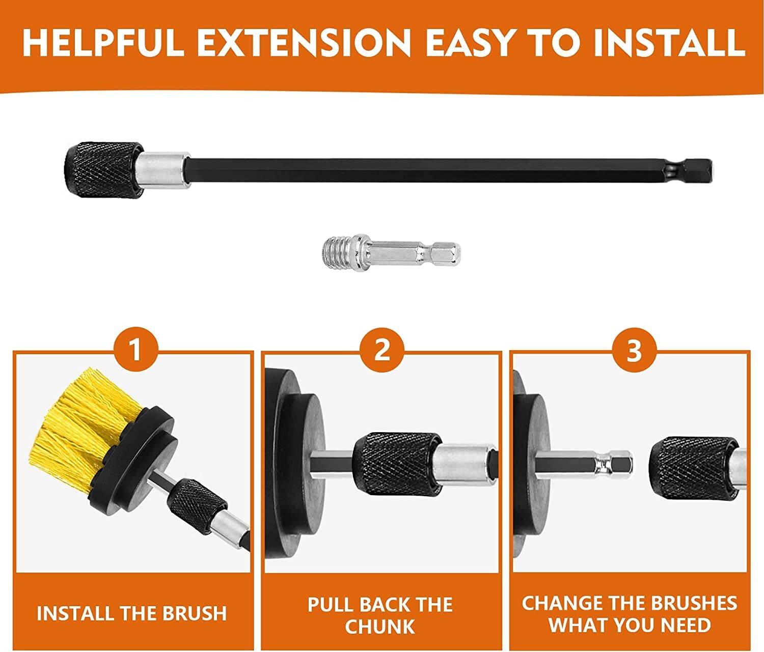 Drill Brushes Set 20pcs Tile Grout Power Scrubber Cleaner Spin Tub Shower Wall