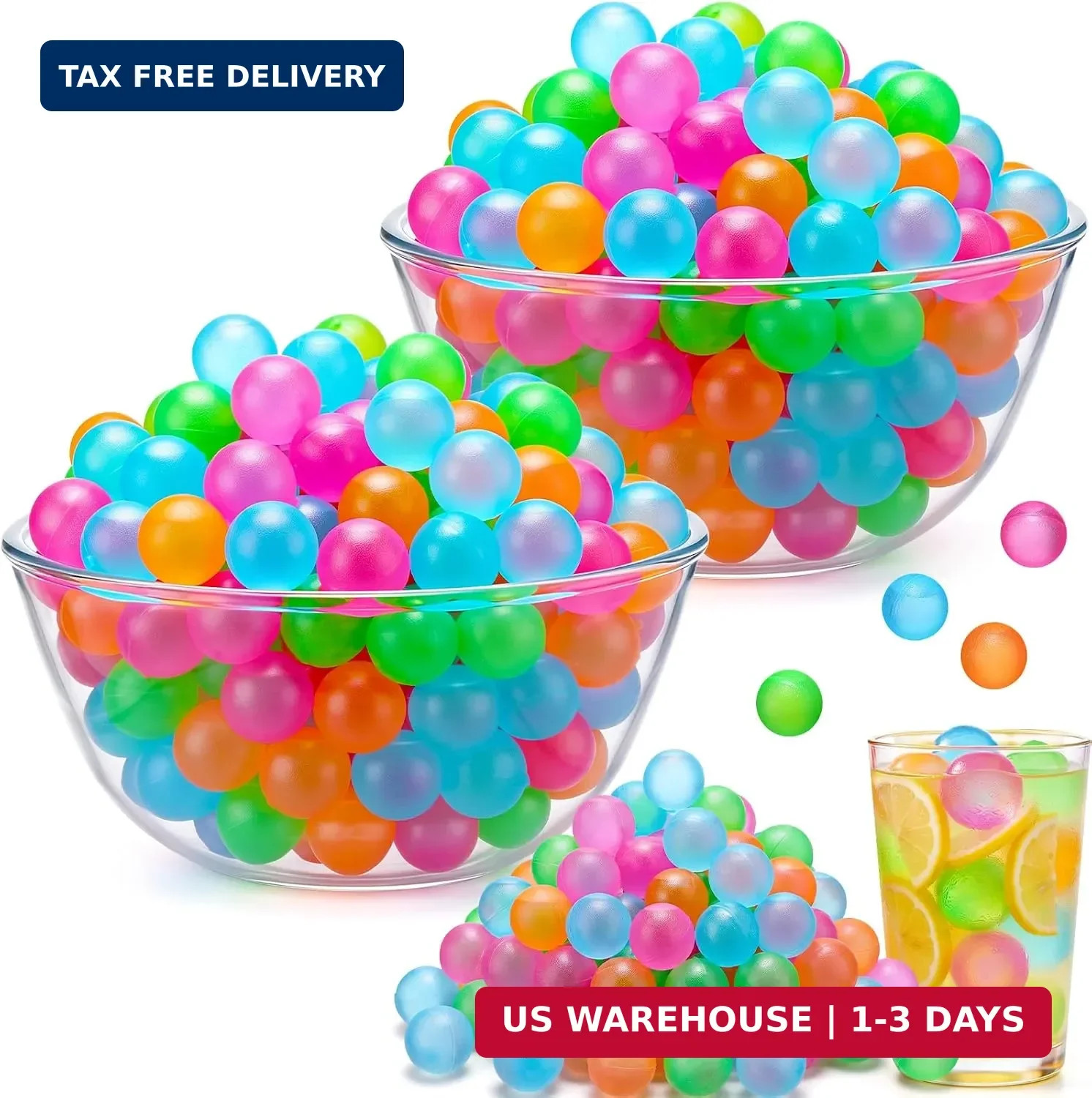 320 Pcs 10lb Reusable Ice Cubes for Drinks Plastic Ice Cube Refreezable Without