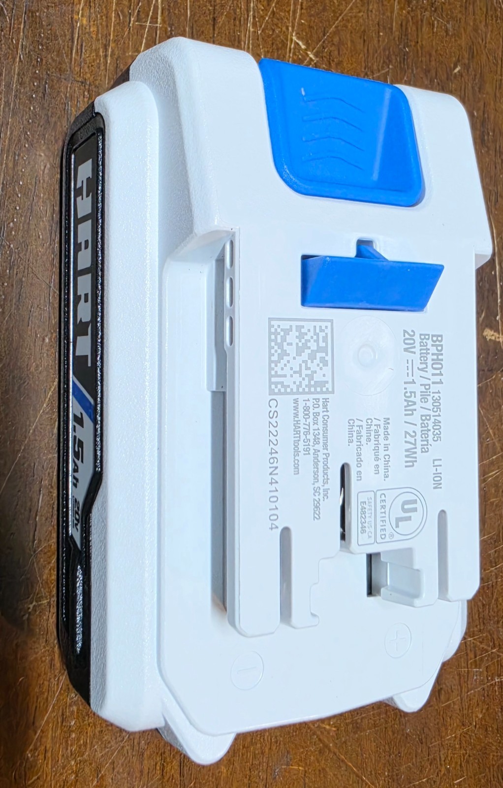 New – HART BPH011 20-VOLT 20V LITHIUM-ION TOOL BATTERY 1.5AH 27WH