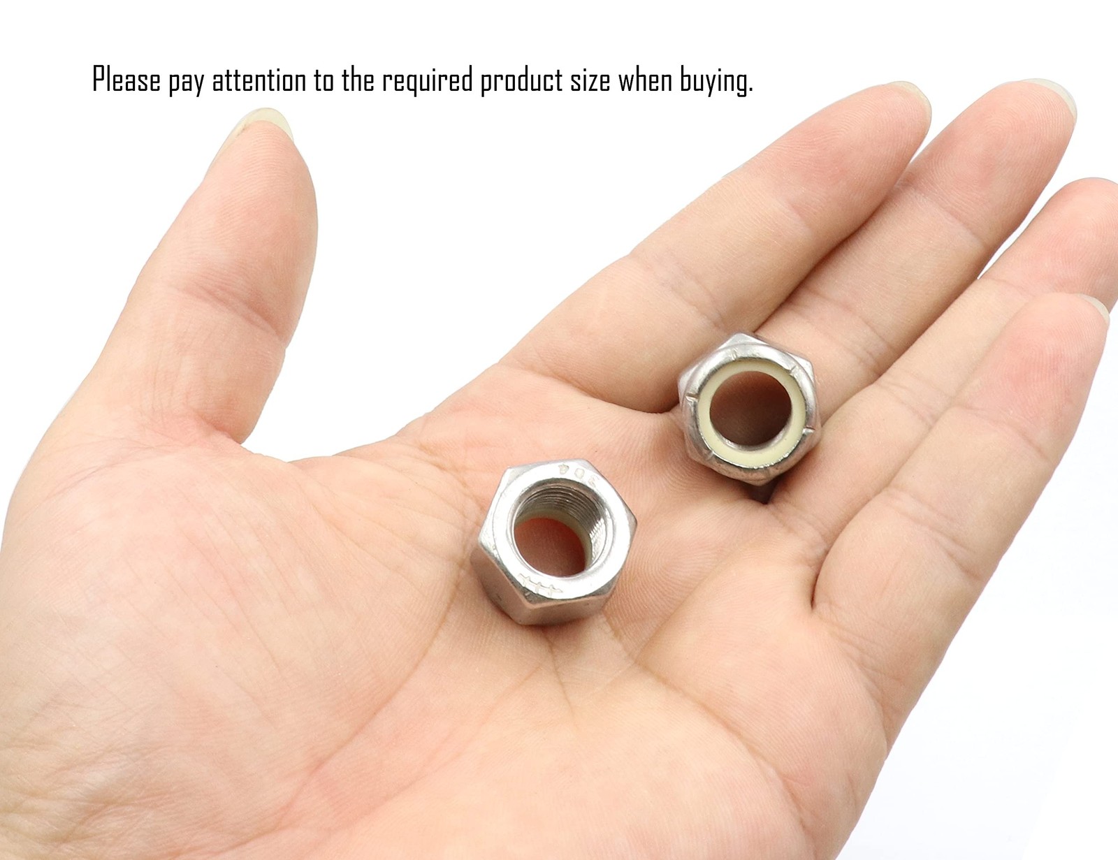 LBY 12pcs Lock Nuts, 1/2-20 Nylon Insert Hex Lock Nuts, 304 Stainless Steel (…