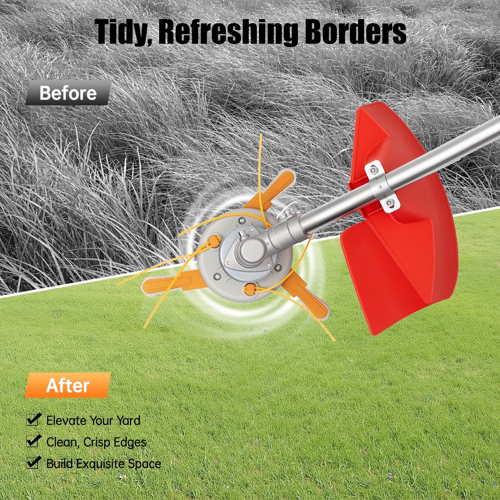 35.88CC 4 Stroke Gas String Weed Trimmer Weed Eater Weed Wacker Grass Cutter
