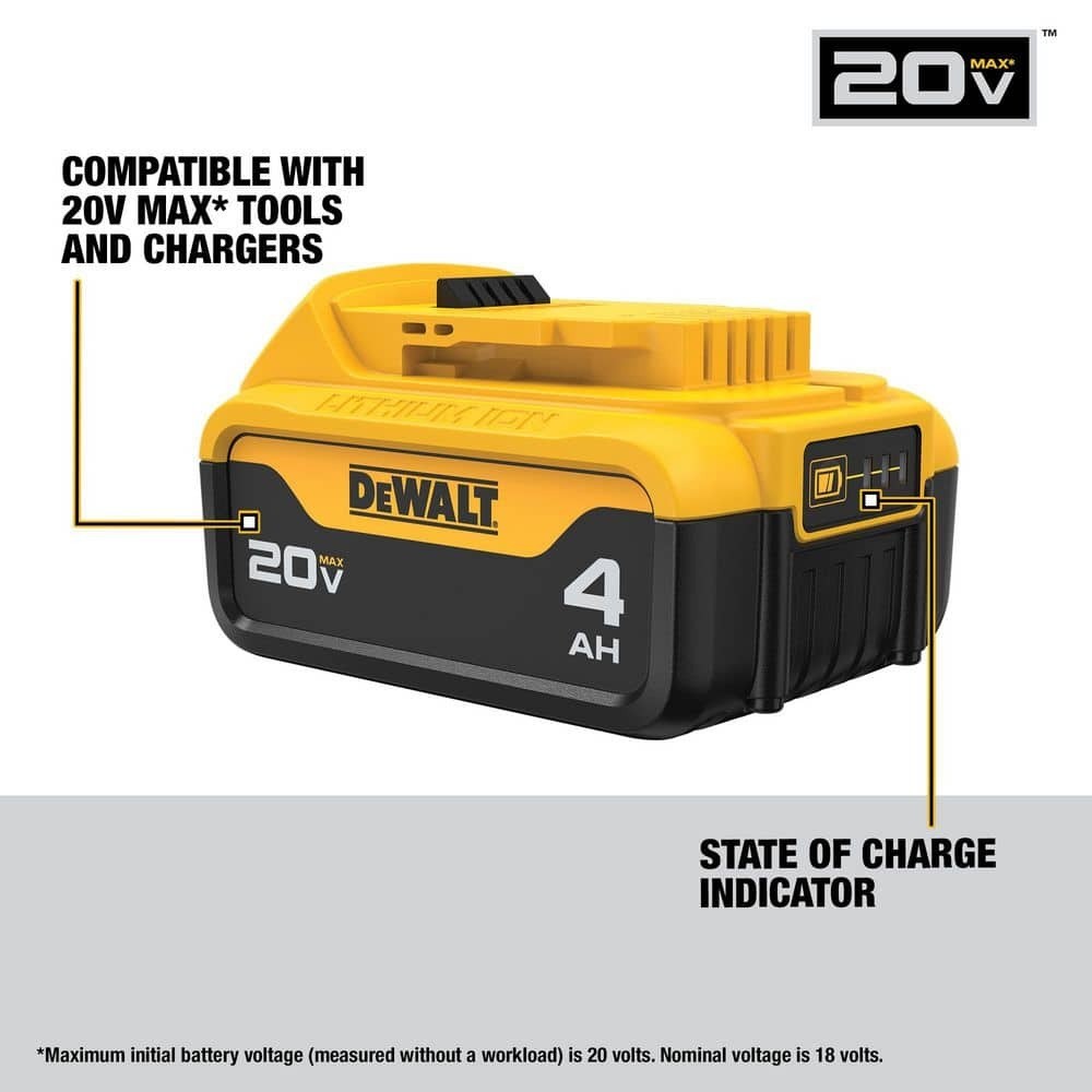 DEWALT DCB206 20-Volt MAX XR Lithium-Ion Premium Battery Pack 6.0Ah