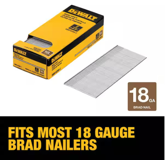 DEWALT 2 In. X 18-Gauge Metal Brad Nails (2500 per Pack)