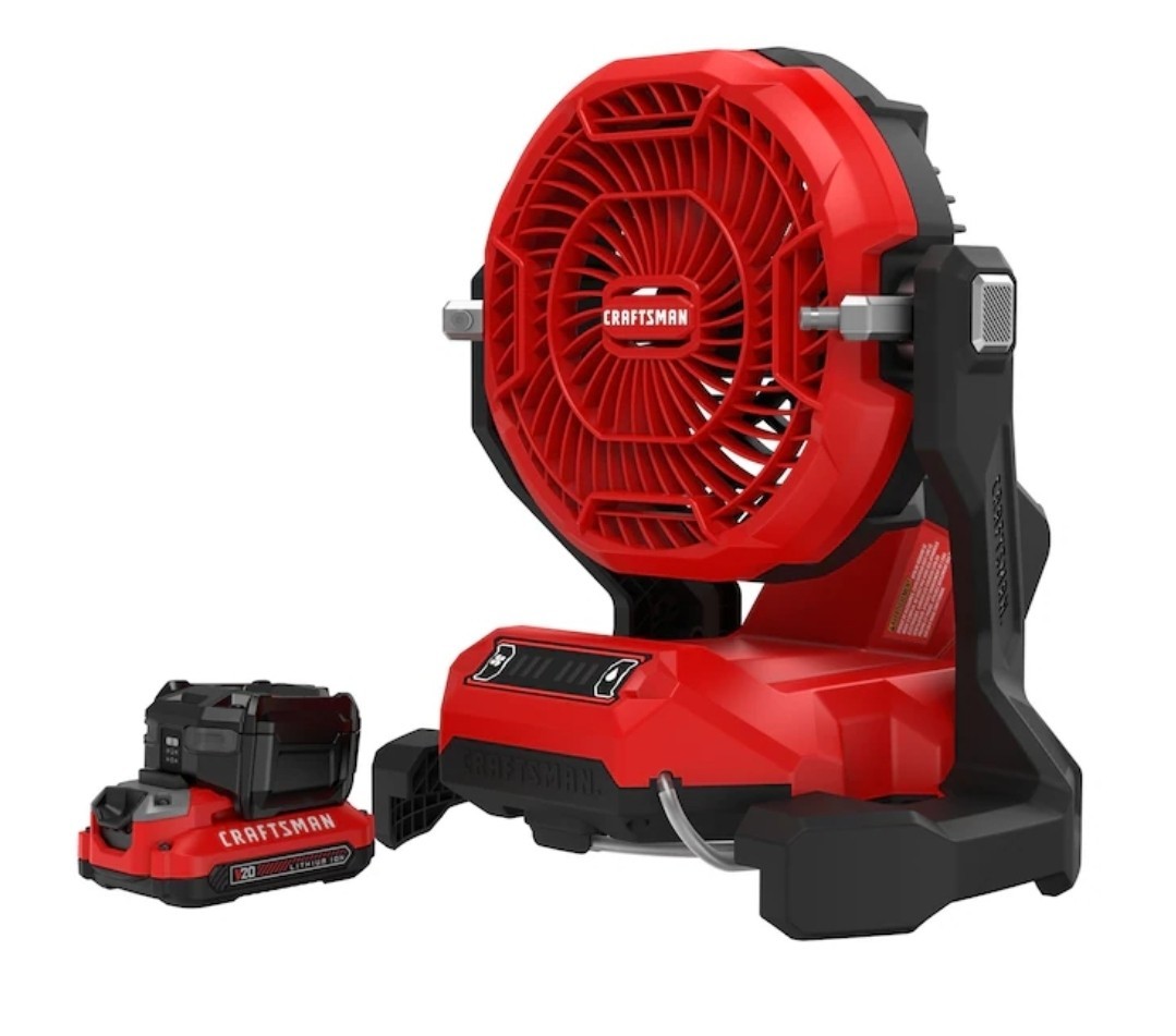 Craftsman V20 Misting Fan KIT +Battery +Charger 3-Speed Portable Bucket Top