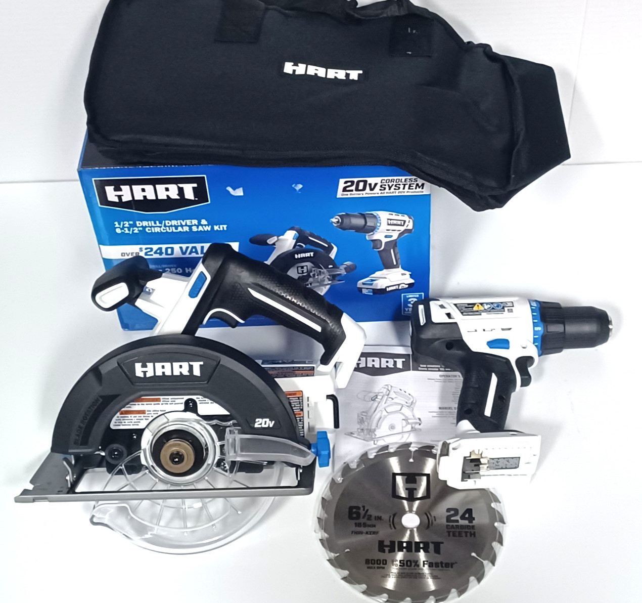 NEW Hart 20v HPCS01 6 1/2″ Circular Saw & HPDD02 1/2″ Drill Driver Tools Only
