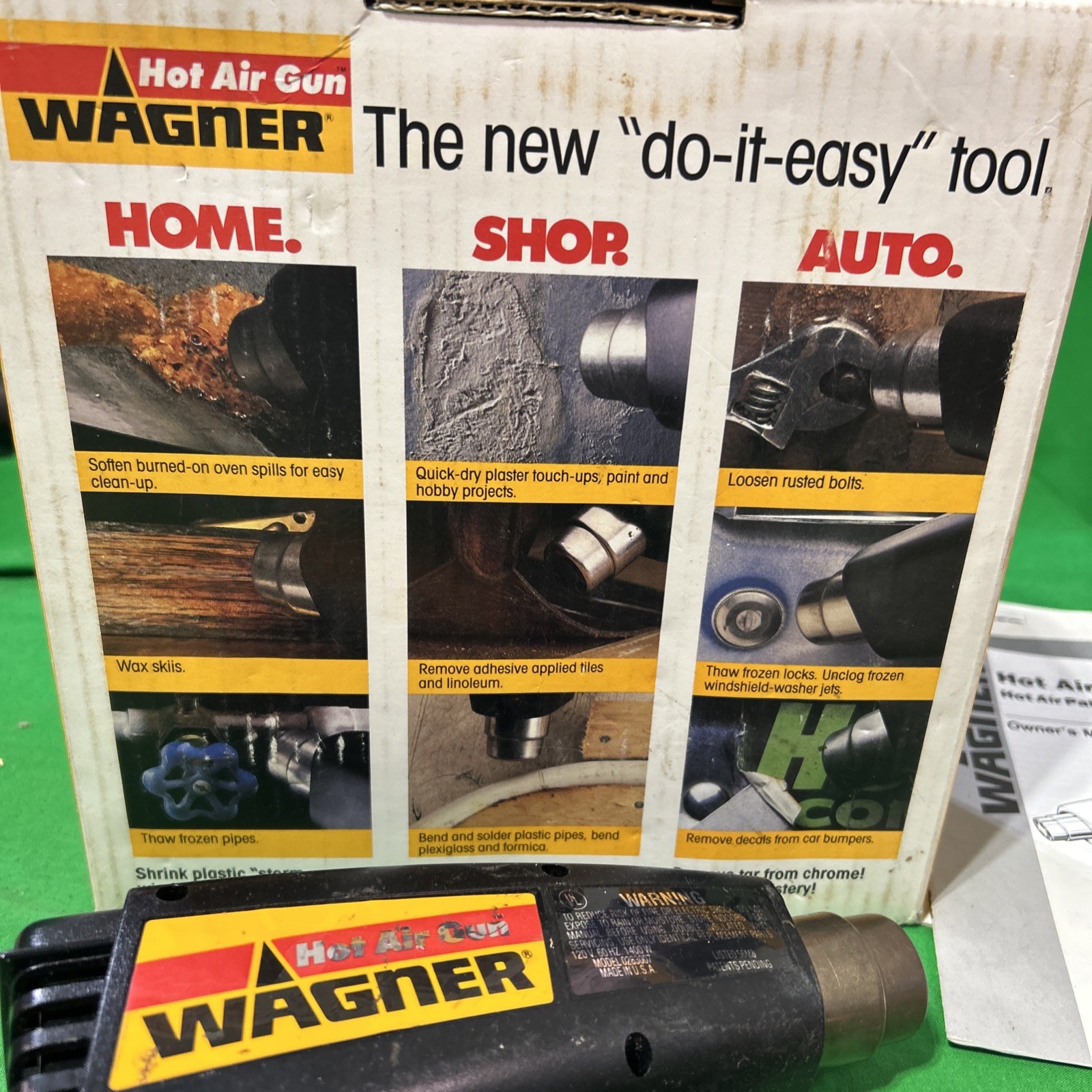 Wagner Hot Air Gun Electric Heat Gun Paint Removal Softens Plastic & Adhesives