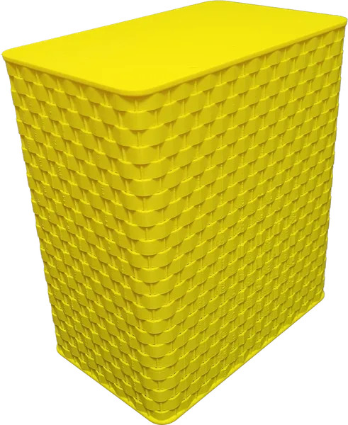 Sun Yellow Wicker Wastebasket/Stylish/Home Decor/Kids/Teens/Adults/Vibrant/Chic