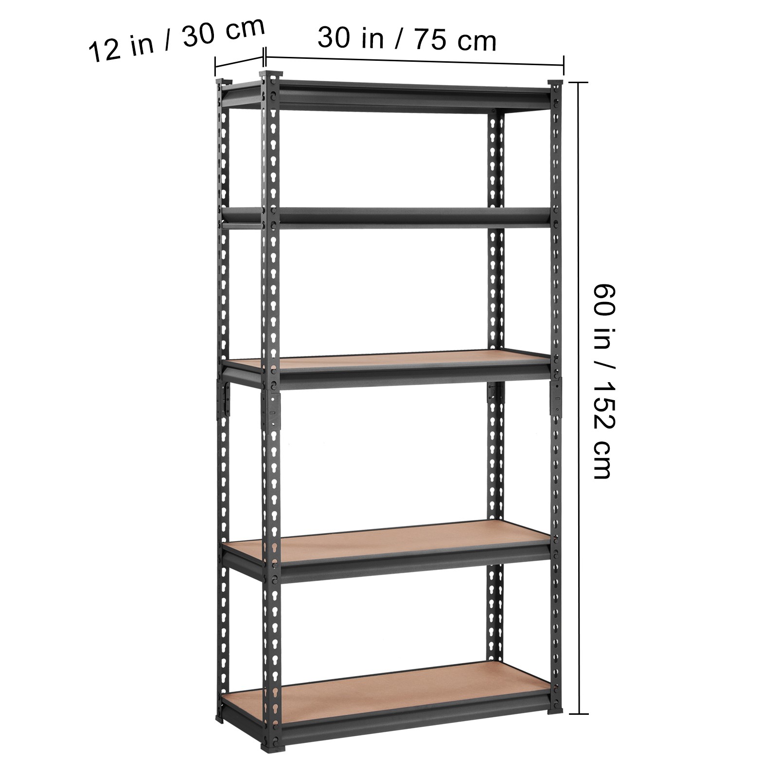 Storage Shelving Unit Garage Storage Rack 5-Tier Adjustable 2000 lbs Load