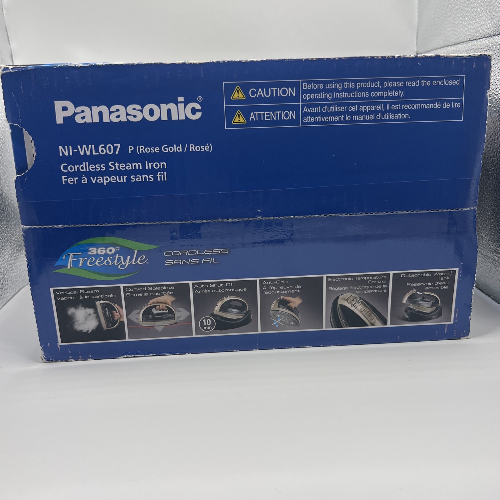 Panasonic 360 Freestyle Cordless Iron New Sealed NI-WL607 Rose Gold