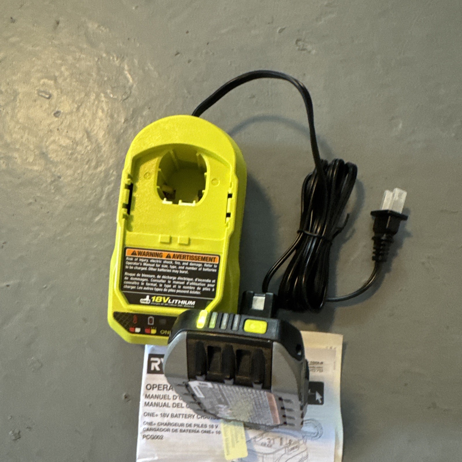 Ryobi ONE+ 18V 2Ah High Performance Lithium Battery PBP003 + PCG002 Charger Kit
