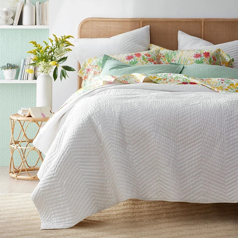 The Company Store Voile Quilt Lightweight 100% Cotton Coverlet brand New