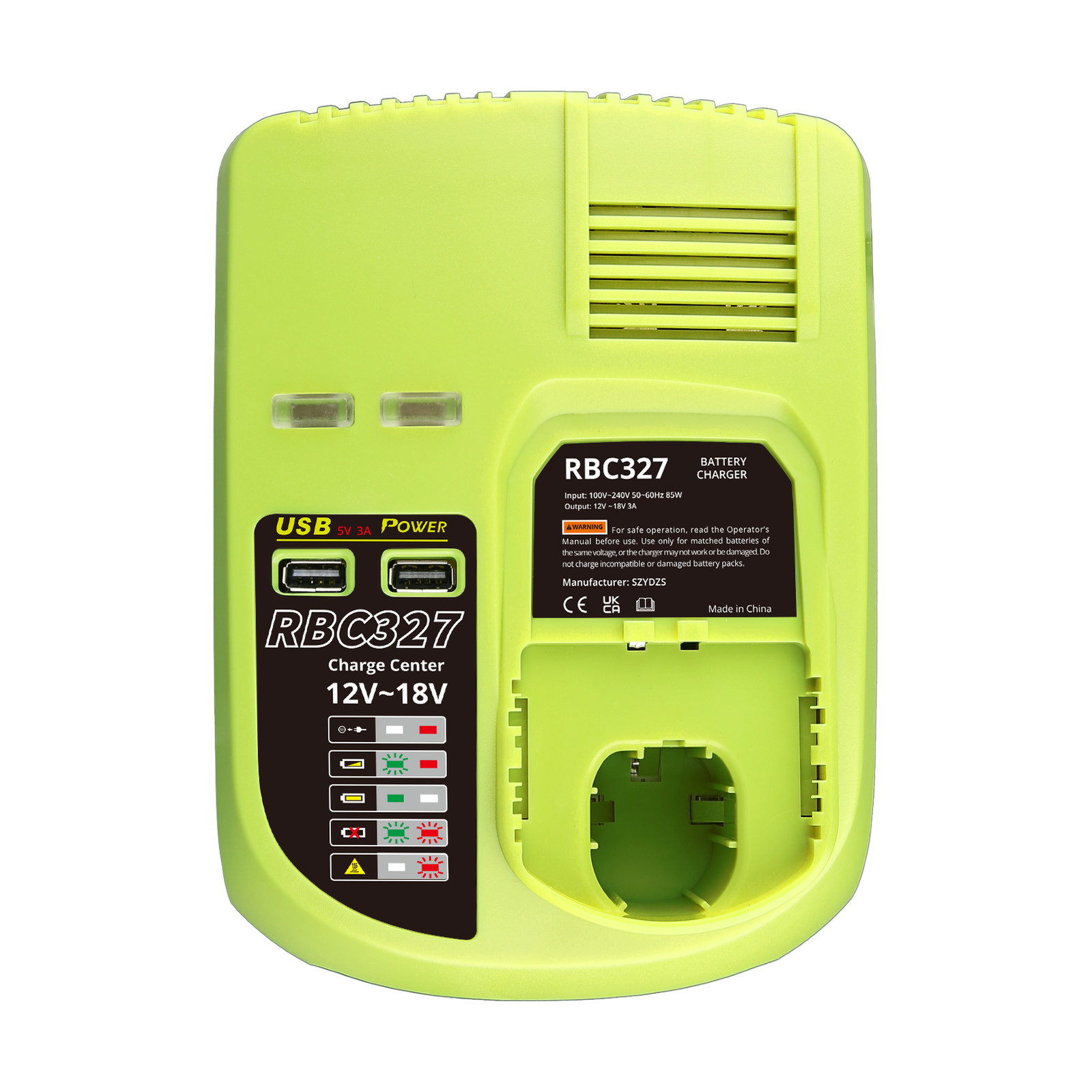 P117 Fast Charger For RYOBI For One+ Plus P108 18V High Capacity Lithium Battery