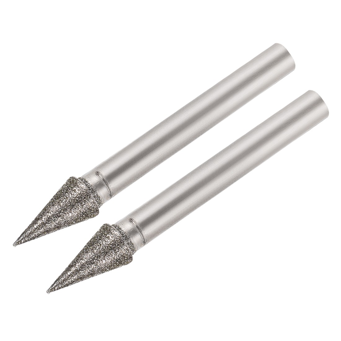 Diamond Burrs for Rotary Tool 1/4-Inch Shank 8mm 150 Grit 2 Pcs