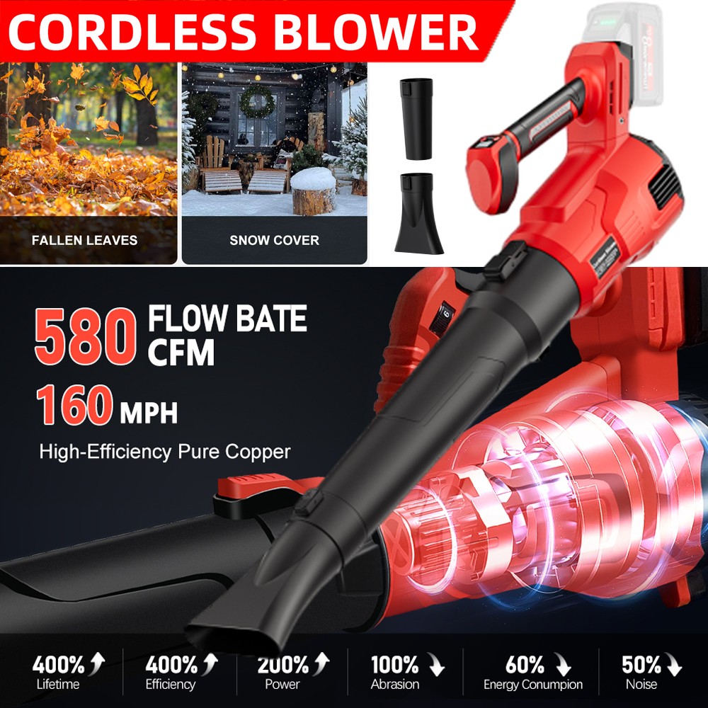 Cordless Leaf Blower for Milwaukee for m18 Battery Brushless Snow Blowing