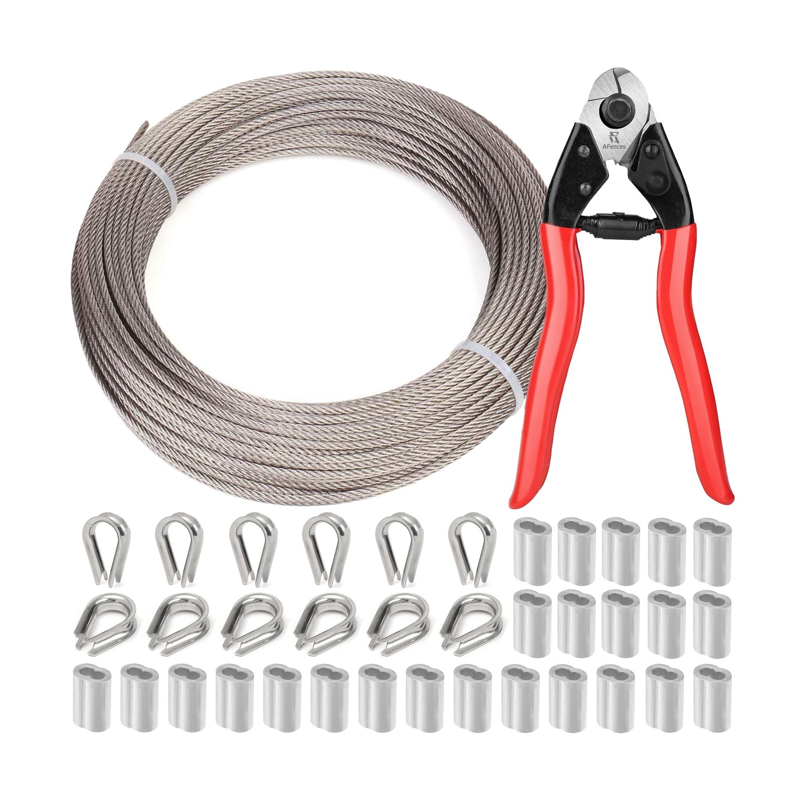 1/8 Inch Stainless Steel Cable 100FT – 7×7 Strand Aircraft Wire Rope with Loo…