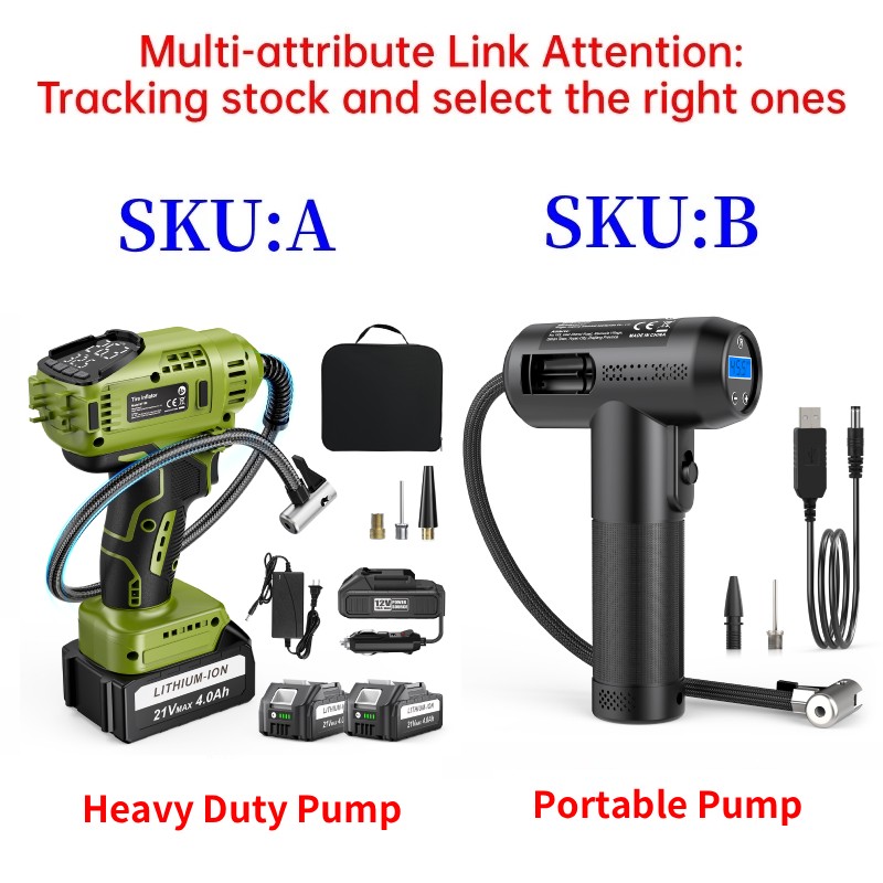 160PSI Cordless Tire Inflator Air Compressor Rechargeable Battery Car Air Pump