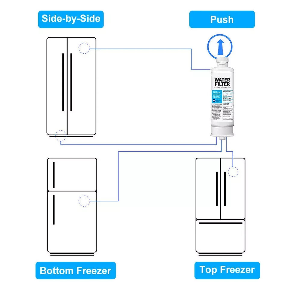 4 PACK Genuine Samsung DA97-17376B HAF-QIN/EXP REFRIGERATOR Water Filter NEW