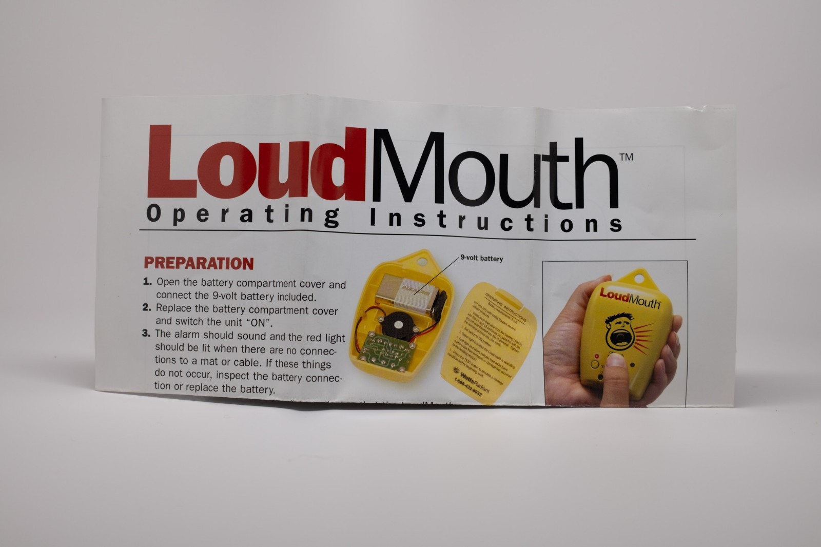 Watts Radiant Loudmouth 9V Universal Floor Warming Installation Monitor for…