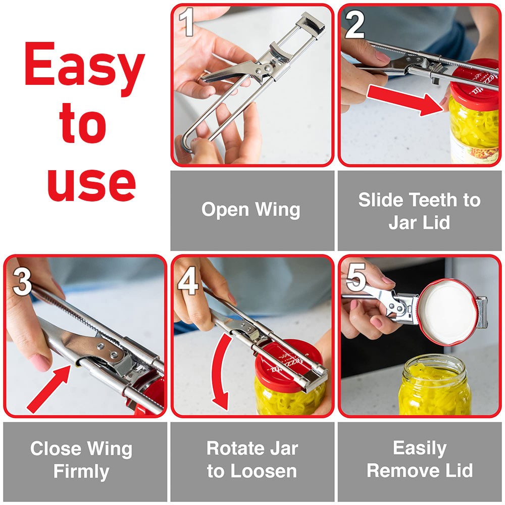 Jar Opener for Weak Hands, Easy Seniors Arthritis&Kids, Gripper Tight Lid Opener