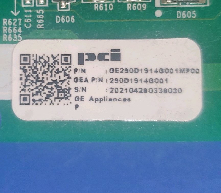 GE Washer Control Board 290D1914G001 (JH 1) (300)