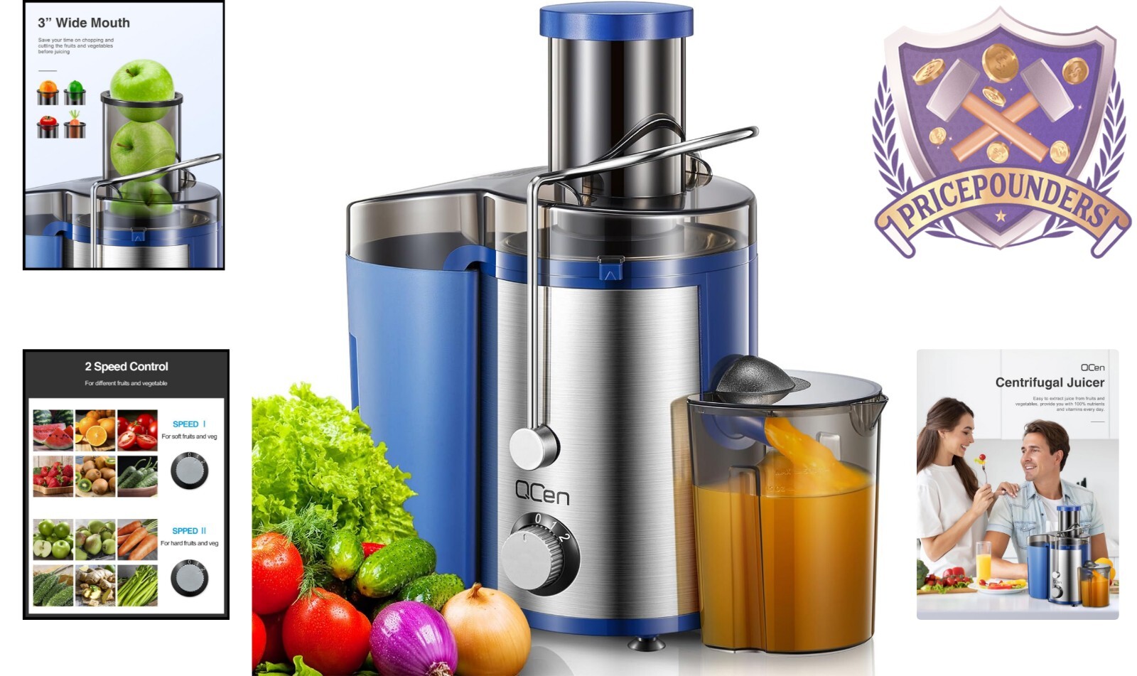 Efficient 800W Juicer with Dishwasher Safe Parts – Fast & Easy Juice Extraction