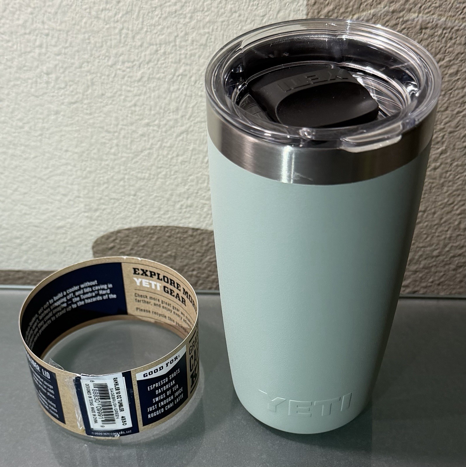DAMAGED – Yeti 10 Oz Sagebrush Green Tumbler – See Description