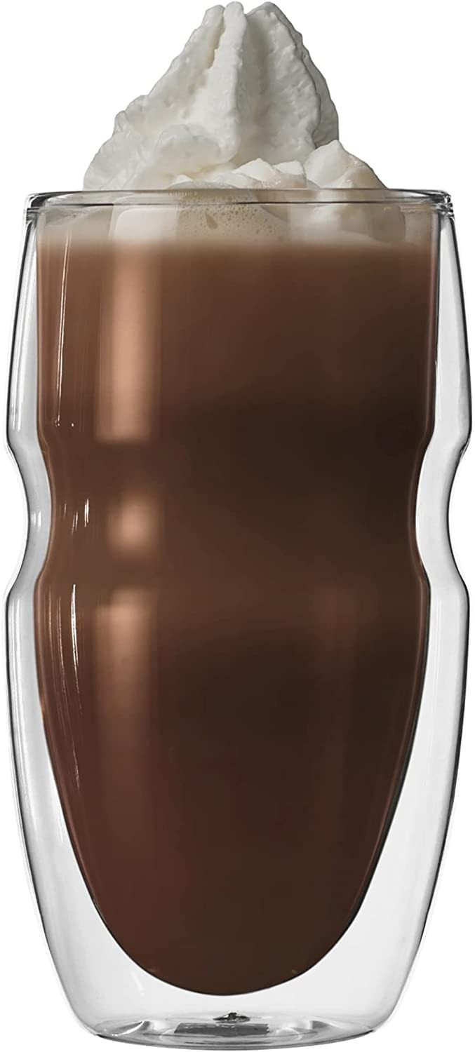 Ozeri Serfino Double Wall Thermal Insulated 16oz Glasses (Sets of 2, 4, or 6)