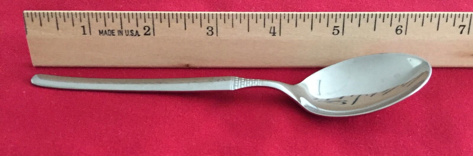Wilkens Unknown Beaded Bands Slender Handle Soup Spoon 7 3/4″ Stainless Steel