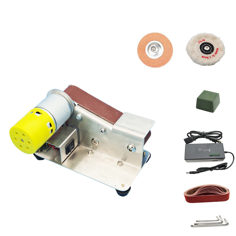 Mini Electric Belt Sander DIY Polishing Grinding Machine Cutter Edges Sharpener