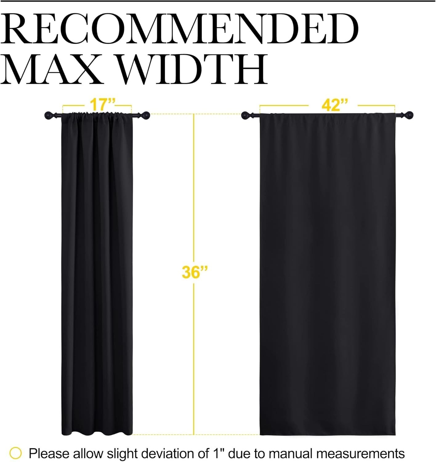 Room-Enhancing Blackout Draperies 36″ Long – Stylish & Functional for Any Room