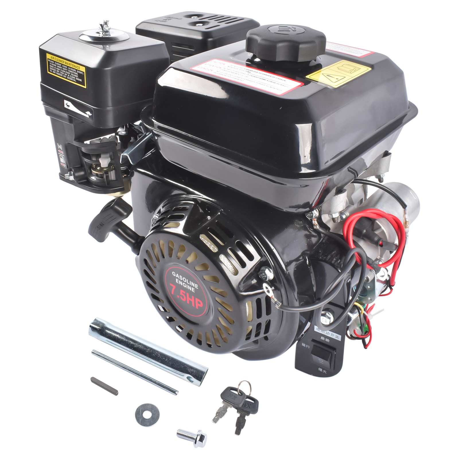 Electric Start Horizontal Engine 4-Stroke 7.5HP 212CC Go Kart Gas Engine Motor