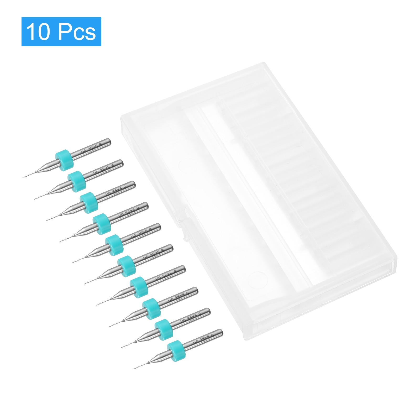 0.35mm Tungsten Carbide CNC Engraving Print Circuit Board PCB Drill Bits 10 Pcs