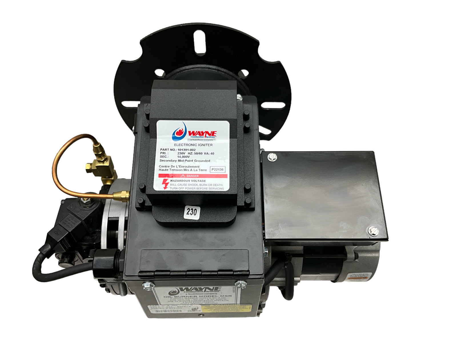 Wayne Combustion Systems 8.756-254.0 Oil Burner MSR, 230V, 3.30A, 0.50-3.00 GPH