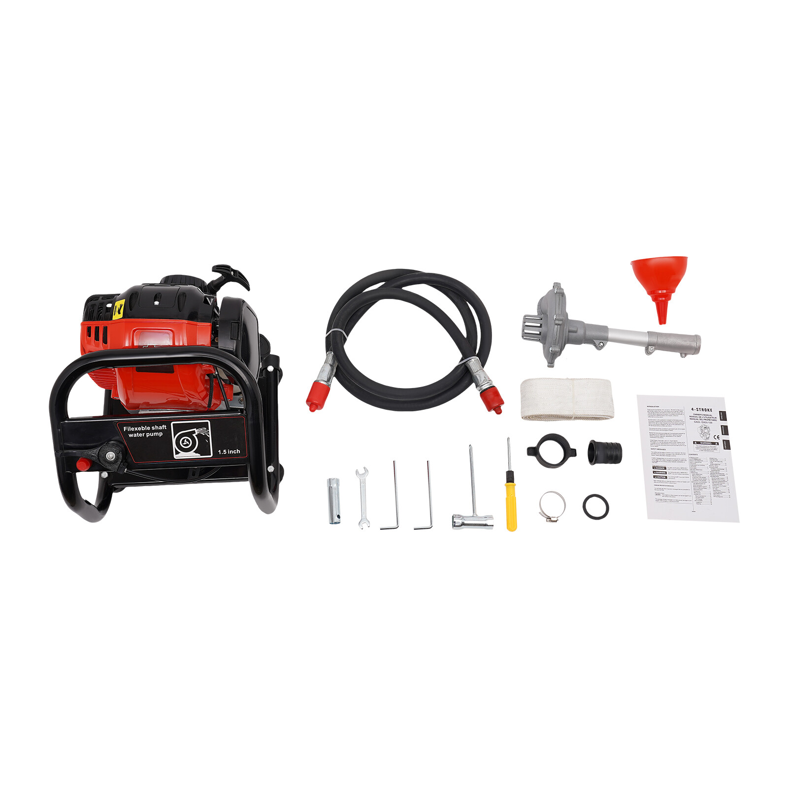 4-Stroke Gasoline Engine Water Pump, Gasoline Powered Water Transfer Pump