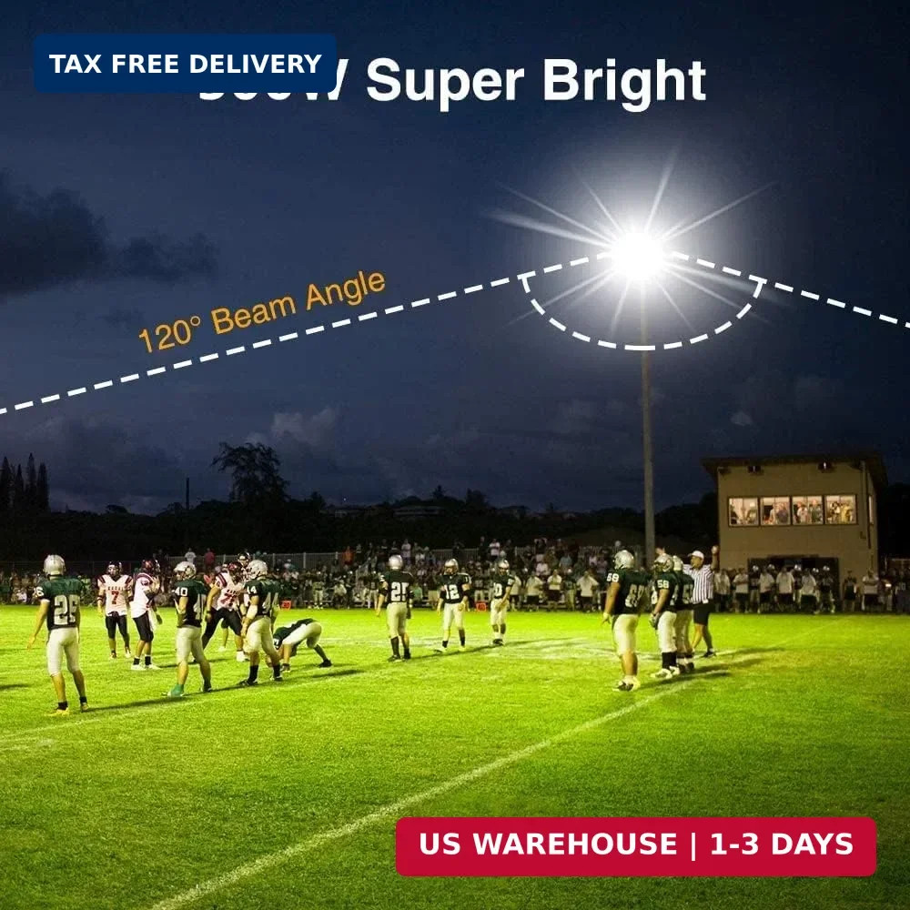 XYCN 2 pack 300W LED Flood Light(2000W Equivalent),Super Bright 42,500LM 5000K D