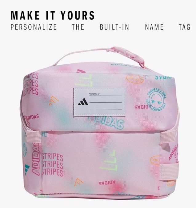 Brand New Pink Adidas Affiliate Lunch Bag For Kids, Teens, Adults