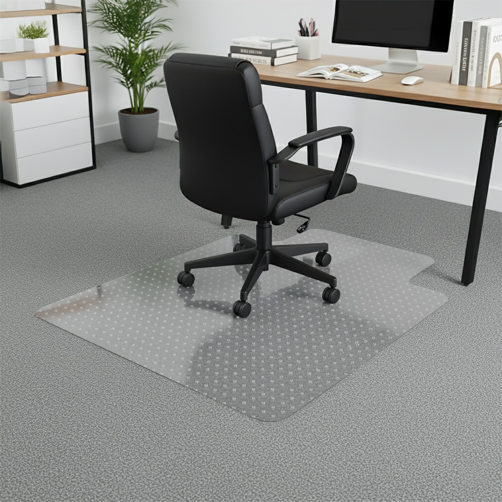 48″ x 30″ x 0.08″ Anti-Slip Frosted Office Chair Mat w/ Nail for Protect Carpet