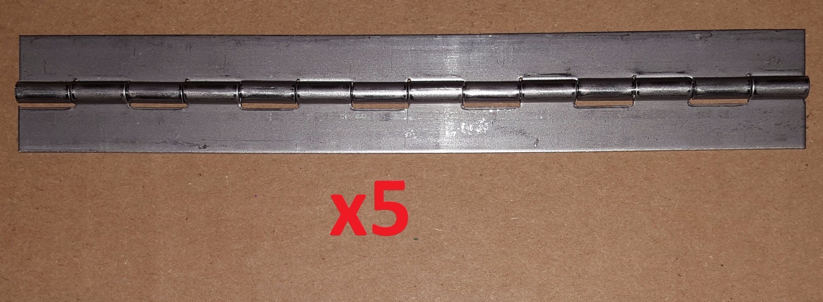 5 pc .040 Stainless Steel Piano Hinge 7 x 1.06 Car/Boat/Door/Sheet Continuous