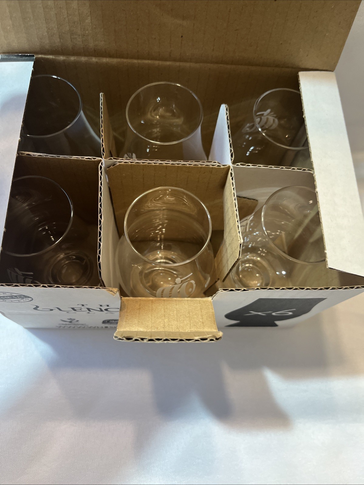 Glencairn Glass Set of 6 Official Whisky Glass *NEW With Whiskey Barrel Etching