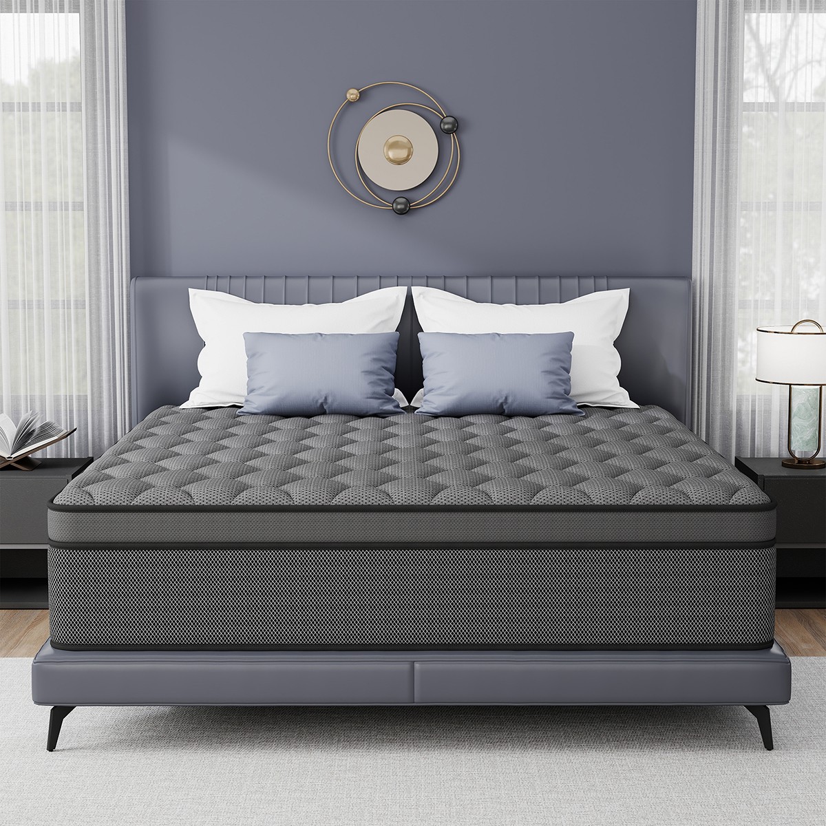 8″ 12″ 14″ Mattress Gel Memory Foam Pocket Spring Twin Full Queen King In A Box
