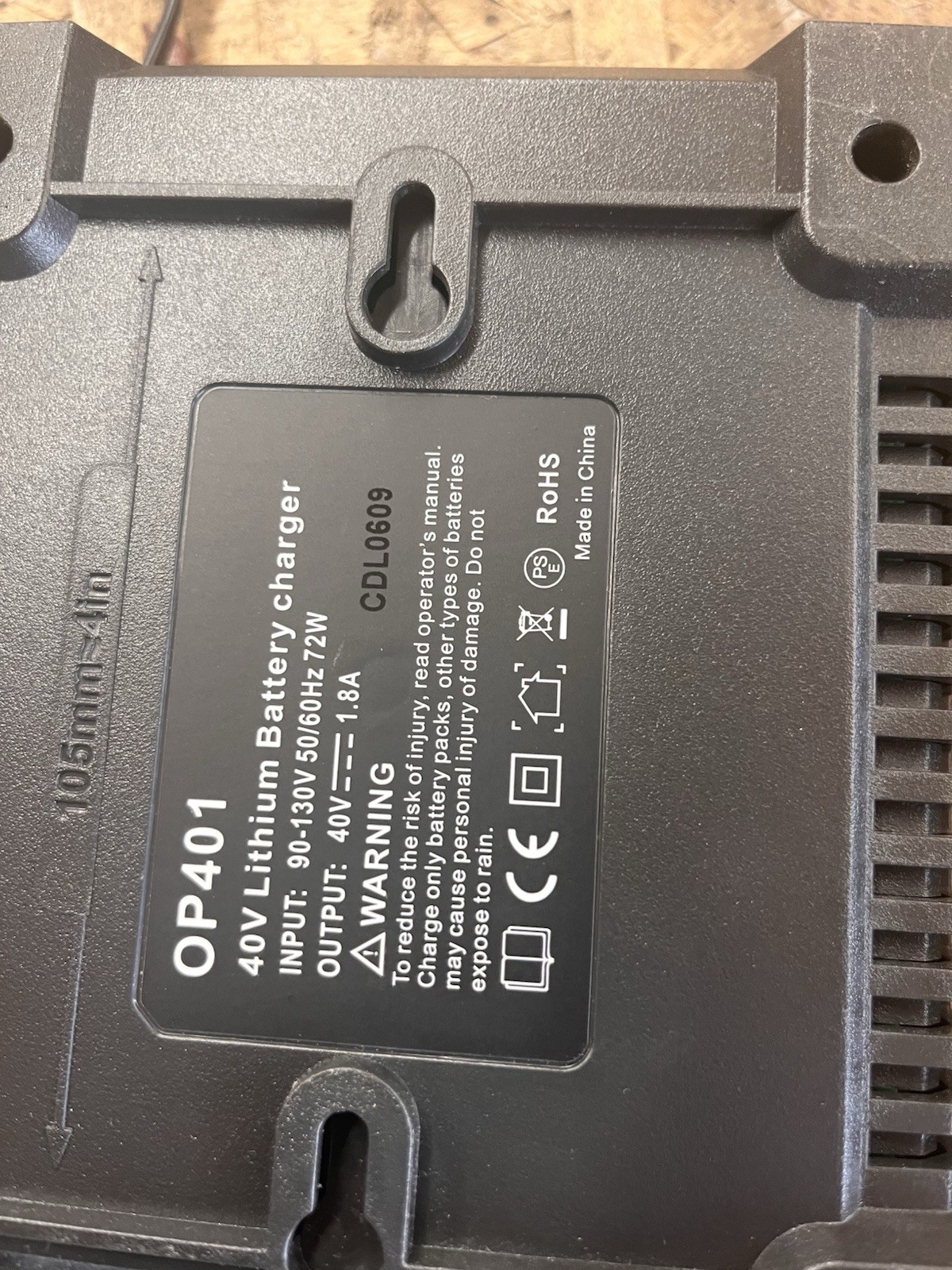Rohs OP401 40V Lithium Battery Charger w/ OP4040 40V Max 7.0Ah Battery