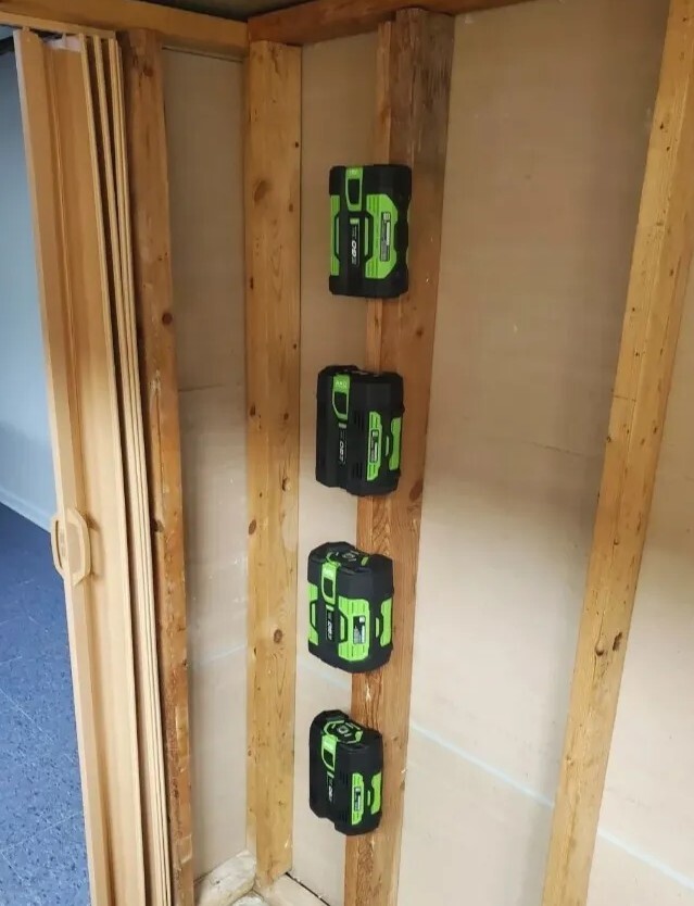 **2 Pack** GREEN EGO 56V Battery Wall/Under Shelf Holder Mount