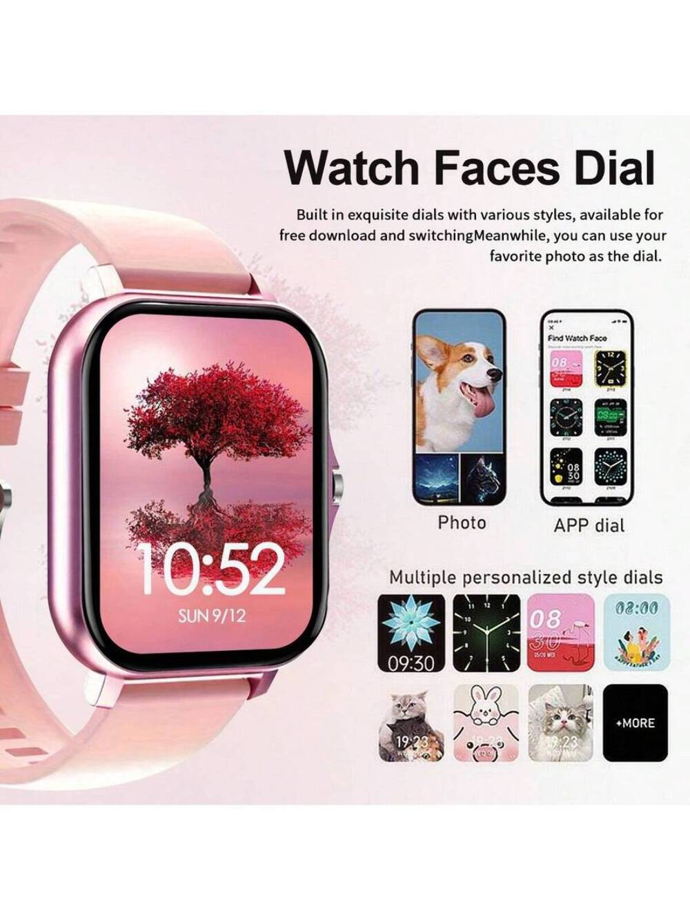 New 1.83 Inch Full Touch HD Fashion Smart Watch With (Dial, Answer) Wireless Cal