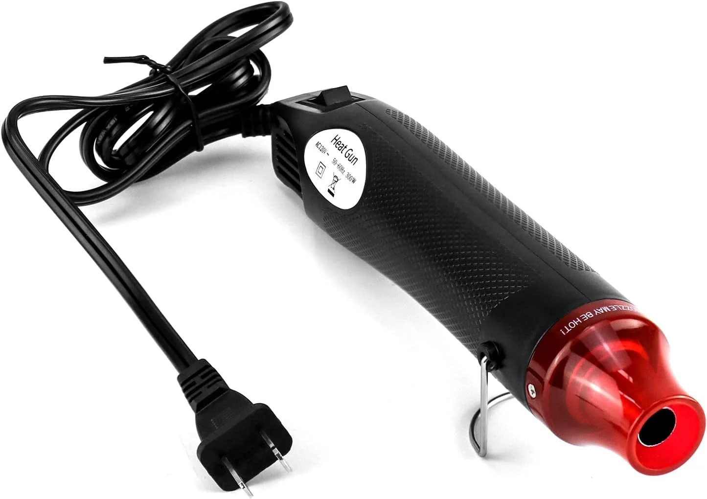 QWORK Mini Heat Gun, 300W Portable Hot Air Tool for Crafts, Epoxy Resin, Shrink