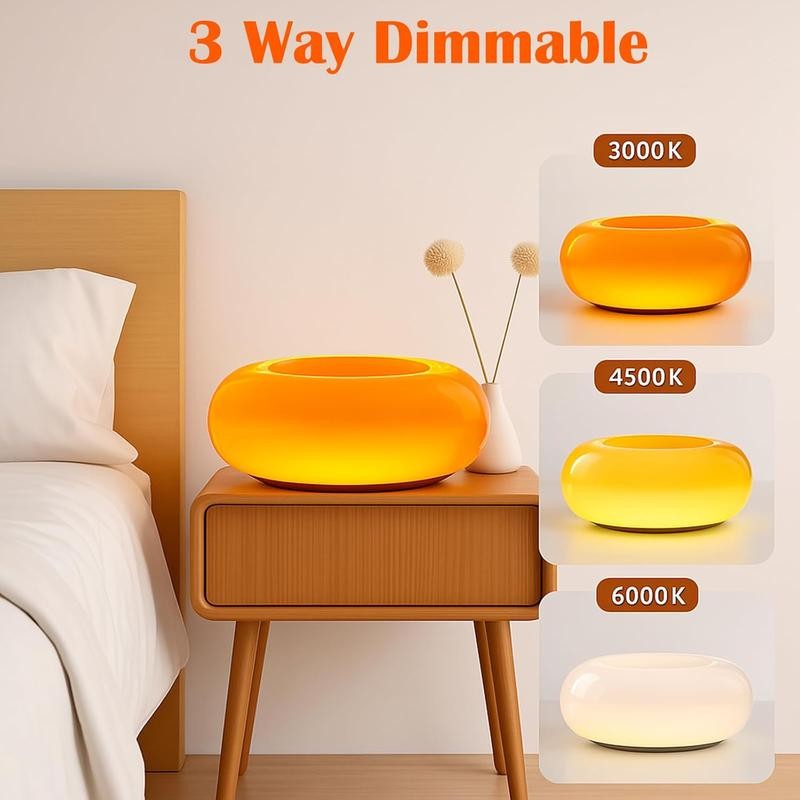 Donut Lamp, Rechargeable Suitable for Bedside/Desk/Wall, Aesthetic Decor & Gift