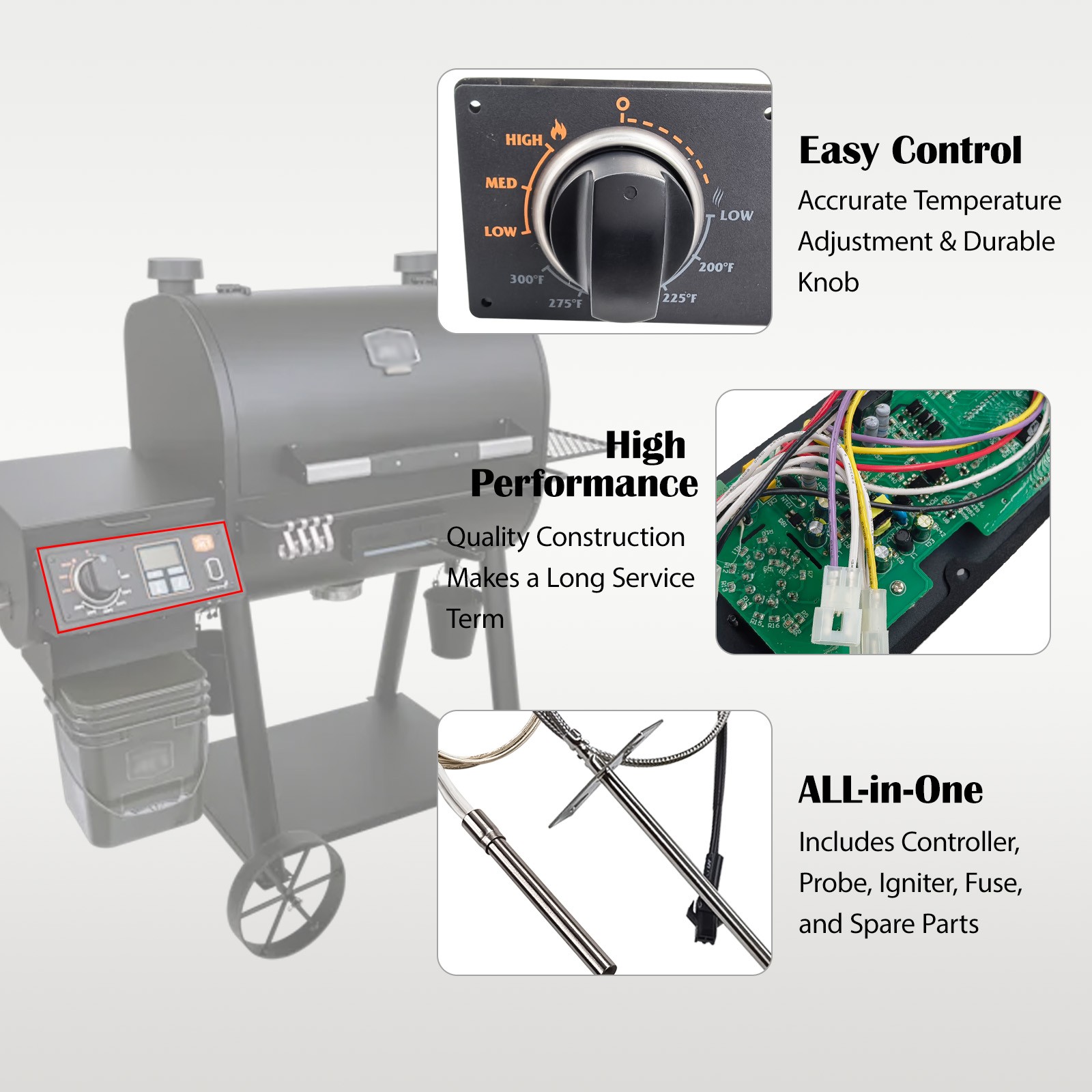 Upgraded Controller Kit for Oklahoma Joe’s Rider 600/900 Pellet Grill