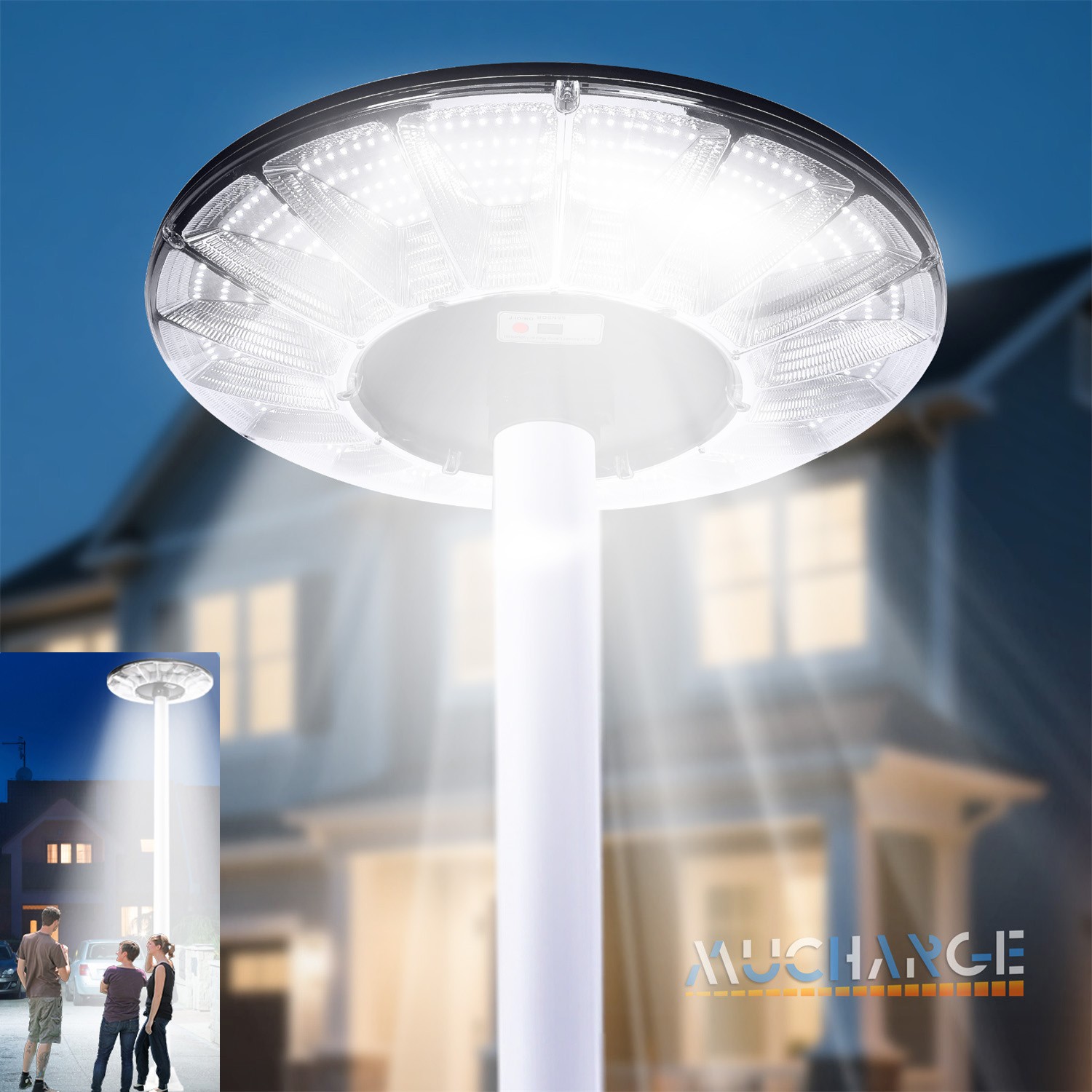 Super Bright Commercial Solar Street Light ,16000W Dusk to Dawn Bright Road Lamp