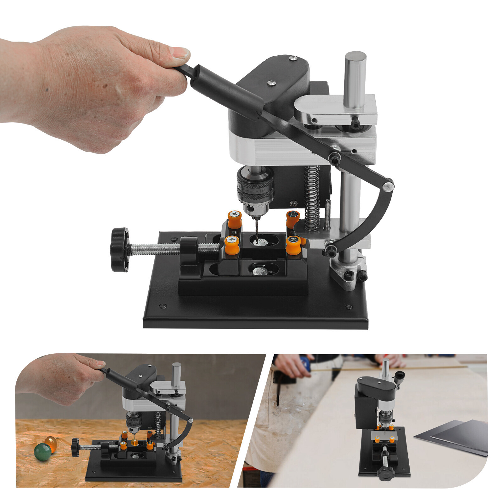 7-Speed Adjustable Mini Drill Press Benchtop 8000RPM for Wood Metal Craft DIY